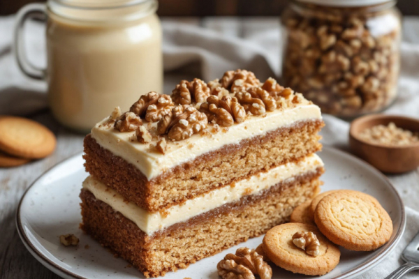 Печенье, вареная сгущенка и грецкие орехи &mdash; печь ничего не нужно. Торт &laquo;Сказка&raquo;: тот самый, из детства, с насыщенным вкусом