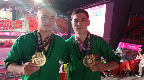Пограничники КР завоевали золото на чемпионате Азии по алыш курош