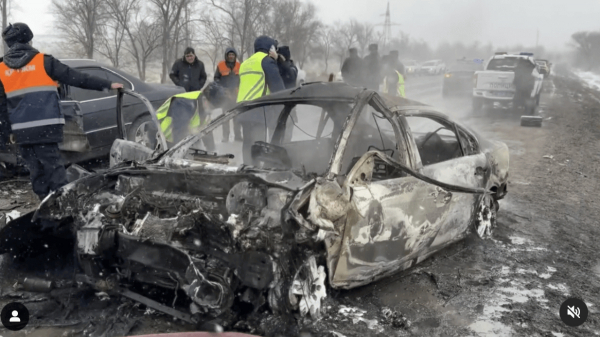 Четыре человека сгорели заживо в ДТП на трассе в Алматинской области