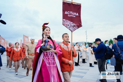 Атырауская делегация приняла участие в параде V Всемирной игры кочевников