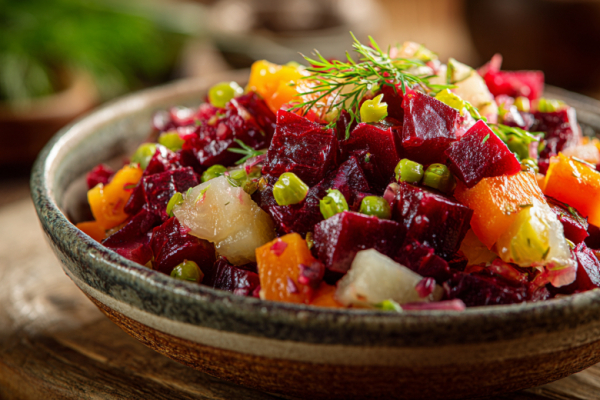 Готовим постный винегрет без майонеза быстро